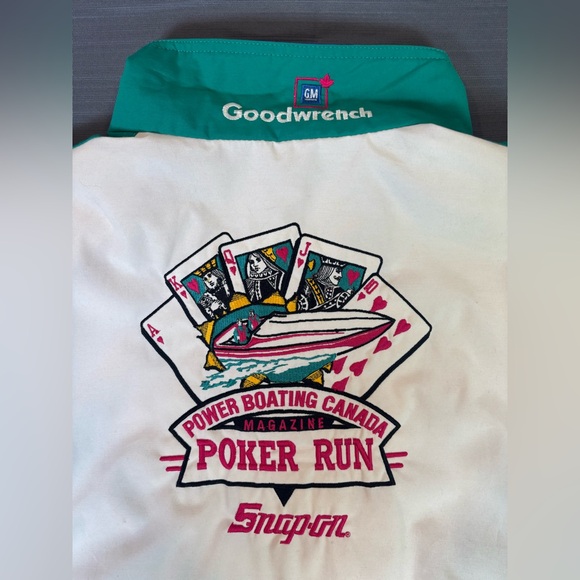 Vintage Snap-on Racing Jacket XL Goodwrench PokerRun Canada 90s Colorblock Choko - Picture 6 of 10